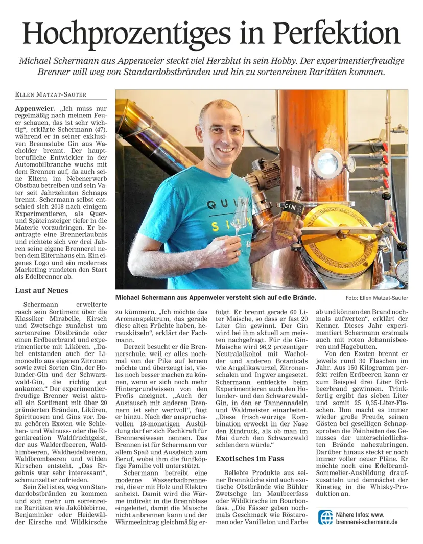 Zeitungsbericht Achern-Rench-Zeitung vom 2. April 2022